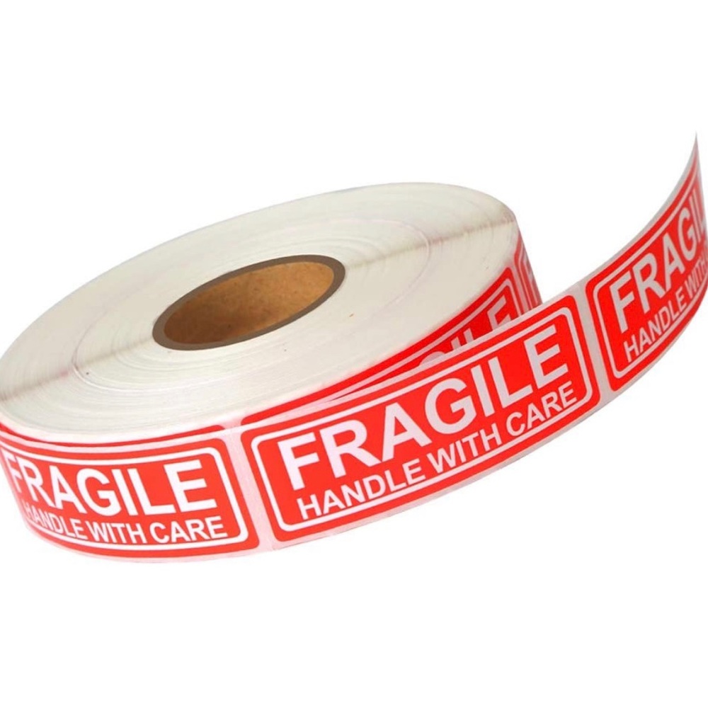 (100) Small 1”x3” Fragile Stickers